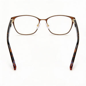 Missoni Mis 0062 Rectangle Eyeglasses Women — side view, Gold Brown Metal temples
