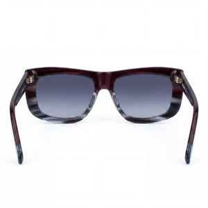 Missoni Mis 0111/s Rectangle Sunglasses Women — side view, Non-Polarized Blue Pool Horn lens