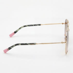Missoni Mis 0120/S Aviator Sunglasses Women — side view, Non-Polarized Gold Brown Horn lens