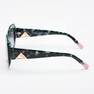 Missoni MIS 0152/S Rectangle Sunglasses Women — side view, Non-Polarized Green Pink Havana lens