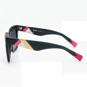 Missoni MIS 0192/S Square Sunglasses Women — side view, Non-Polarized Blue Doubleshade Peach lens