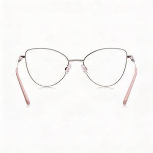 Missoni MMI 0111/TN Cat Eye Eyeglasses Unisex — side view, Silver Metal temples