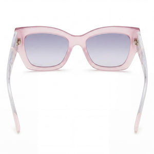 Missoni Seasonal Cat Eye Sunglasses Women — side view, Non-Polarized Grey Striped Pink lens