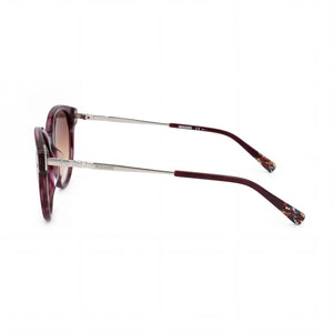 Missoni Sport Cat Eye Sunglasses Women — side view, Non-Polarized Brown lens