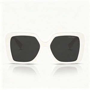 Miu Miu Modern Square Sunglasses Unisex — front view, Acetate frame