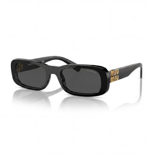 Miu Miu Sports Black Shield Sunglasses for Women, Black lens