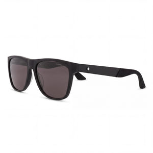 Montblanc MB0298S Black Square Sunglasses for Women, Black lens