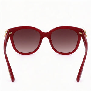 Moschino Casual Rectangle Sunglasses for Women — interior view, Non-Polarized lens detail