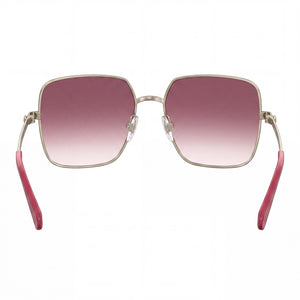 Moschino Classic Rectangle Sunglasses for Women — interior view, Non-Polarized lens detail