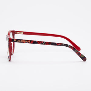 Moschino MOL524 Square Eyeglasses for Women — front view, Acetate
