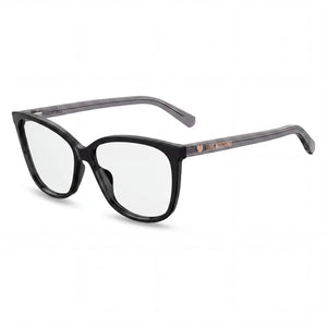 Moschino MOL546 Black Rectangle Eyeglasses for Women, Plastic frame