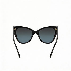 Moschino MOS056/S Butterfly Sunglasses Women — side view, Non-Polarized Shaded Grey lens
