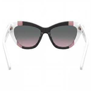 Moschino MOS122/S Cat Eye Sunglasses for Women — interior view, Non-Polarized lens detail