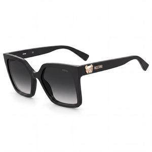 Moschino Mos123/S Black Butterfly Sunglasses for Women, Dark Grey Shaded lens