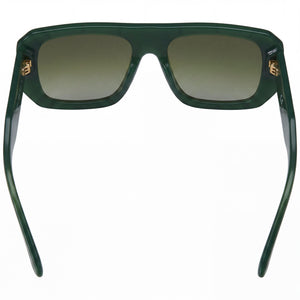 Moschino Mos129/s Rectangle Sunglasses Women — side view, Non-Polarized Green Shadow lens