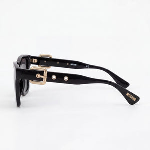 Moschino MOS131/S Square Sunglasses Women — side view, Non-Polarized Black lens