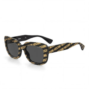 Moschino MOS132/S Pattern Black Butterfly Sunglasses for Women, Non-Polarized lens
