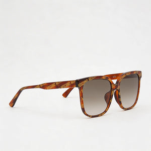 Moschino MOS134/F/S Square Sunglasses Women — side view, Non-Polarized Brown Gradient lens
