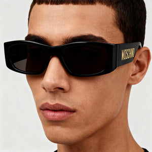 Moschino MOS145/S Black Sunglasses Unisex — lifestyle wear, beach days and travel