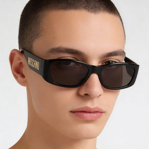 Moschino MOS145/S Rectangle Sunglasses for Unisex — interior view, Non-Polarized lens detail