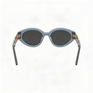 Moschino MOS160/S Oval Sunglasses Women — side view, Non-Polarized Grey lens