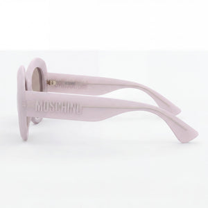 Moschino MOS162/S Oval Sunglasses Women — side view, Non-Polarized Pink lens