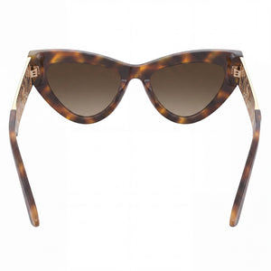 Moschino MOS170/S Cat Eye Sunglasses Women — side view, Non-Polarized Brown Shaded lens