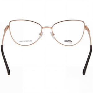 Moschino MOS534 Cat Eye Eyeglasses Women — side view, Gold Alloy Steel temples
