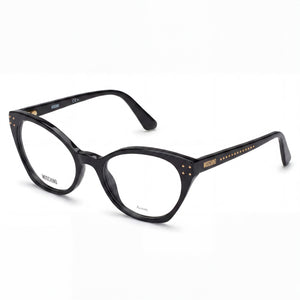 Moschino Mos582 Black Cat Eye Eyeglasses for Women, Acetate frame