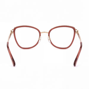 Moschino Mos584 Cat Eye Eyeglasses Women — side view, 135mm Gold temples