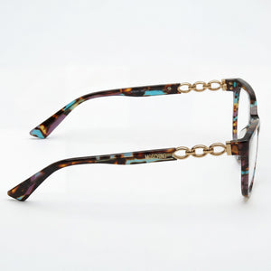 Moschino MOS589 Butterfly Eyeglasses for Women — front view, Plastic
