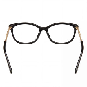 Moschino Mos616/f Cat Eye Eyeglasses Women — side view, Black Acetate temples