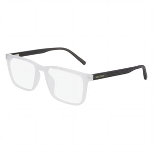 Nautica N8183 Black Rectangle Eyeglasses for Men, Metal frame