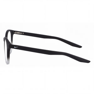 Nike 5020 40699 Oval Eyeglasses Men — side view, Black Alloy Steel temples