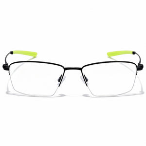 Nike 6045 Rectangle Eyeglasses Unisex — front view, Titanium