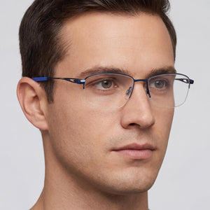 Nike 6045 Rectangle Eyeglasses for Men — interior view, demo lenses