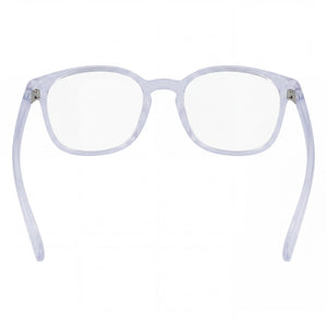 Nike 7026 N Square Eyeglasses Unisex — side view, Clear Acetate temples