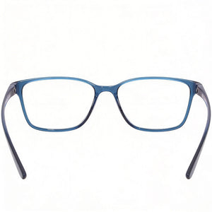 Nike 7027 Rectangle Eyeglasses Men — side view, Transparent Metal temples