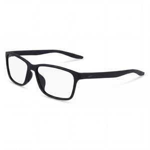 Nike 7118 N Matte Black Rectangle Eyeglasses for Unisex, Acetate frame