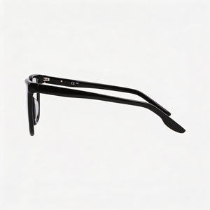 Nike 7166 Rectangle Eyeglasses Unisex — side view, Black frame