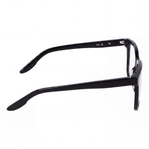 Nike 7166 Rectangle Eyeglasses Unisex — side view, Black temples
