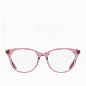 Nike 7173 Round Eyeglasses Unisex — side view, Pink Acetate temples
