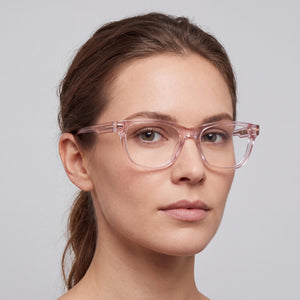 Nike 7176 Rectangle Eyeglasses for Women — interior view, Polycarbonate demo lenses