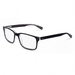 Nike 7240 N Black Rectangle Eyeglasses Unisex, Acetate frame