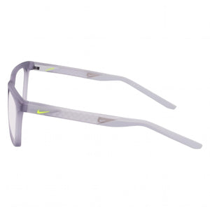 Nike 7273 Rectangle Eyeglasses Unisex — side view, Matte Wolf Grey Injected temples