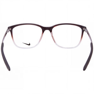 Nike 7284 Rectangle Eyeglasses Women — side view, Black Plastic temples