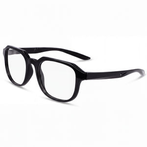 Nike 7303 Black Rectangle Eyeglasses for Unisex, Magnesium frame