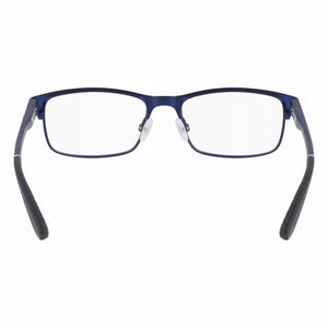 Nike 8046 Square Eyeglasses Unisex — side view, Black Metal temples