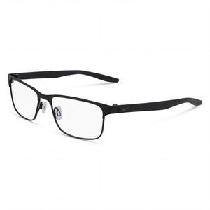 Nike 8130 Black Rectangle Eyeglasses Unisex, Plastic frame