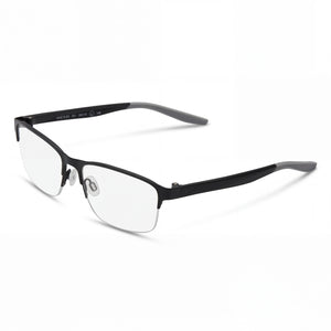 Nike 8153 Black Rectangle Eyeglasses Unisex, Metal frame